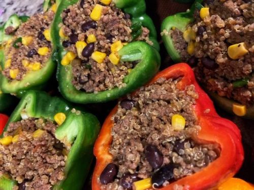 Fiesta Stuffed Peppers - Blogging the Sweet Life